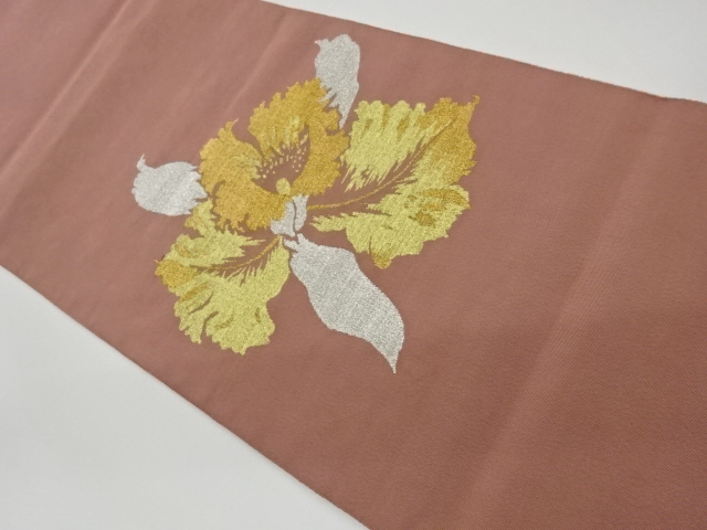 JAPANESE KIMONO / VINTAGE NAGOYA OBI / TSUZURE / WOVEN FLOWERS